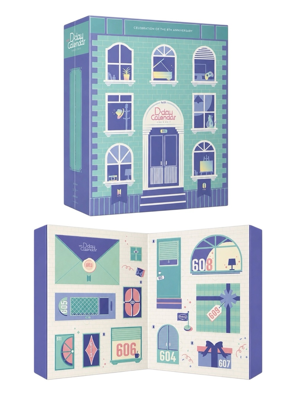 2021 BTS FESTA D-DAY CALENDAR : CELEBRATION OF THE 8TH ANNIVERSARY - NEW, SEALED
